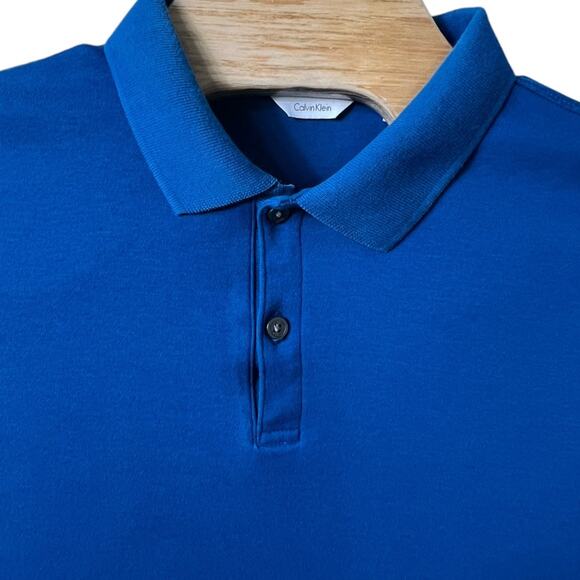 Blue Calvin Klein Polo Shirt - Size Large - Picture 4 of 7